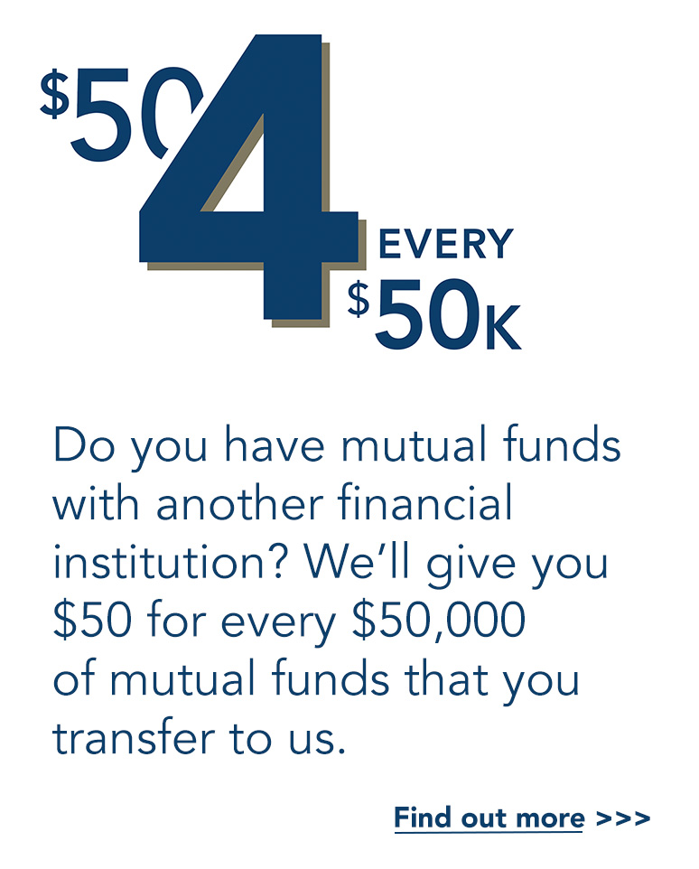 $50 for every $50,000 you transfer to Kindred Credit Union