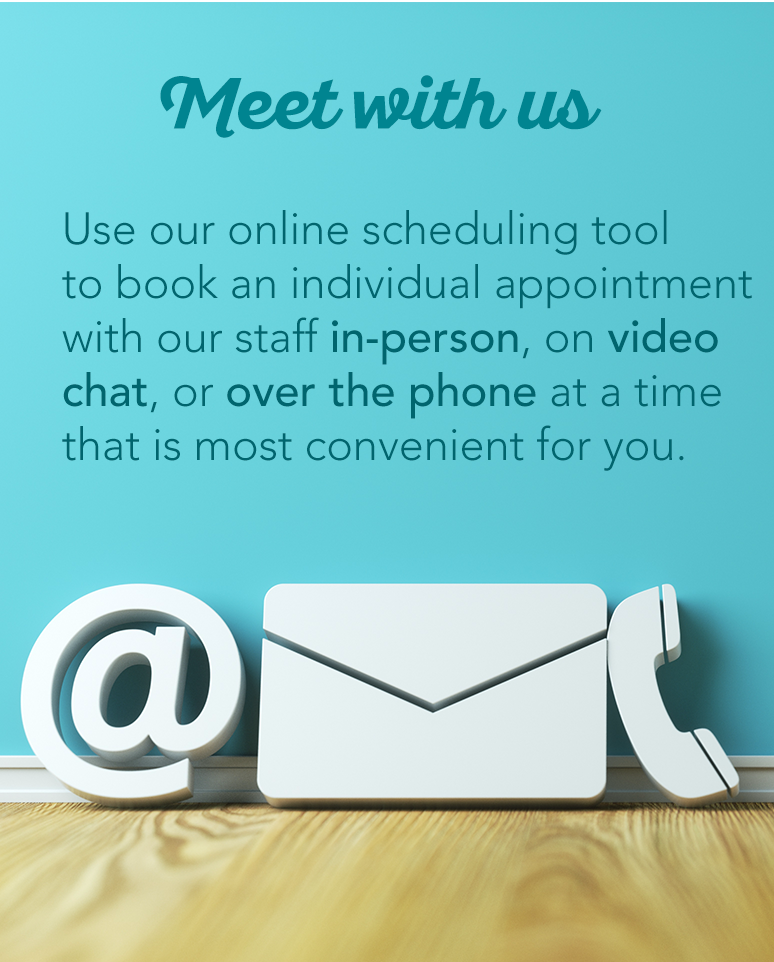 Schedule an appointment to meet with a Kindred staff member