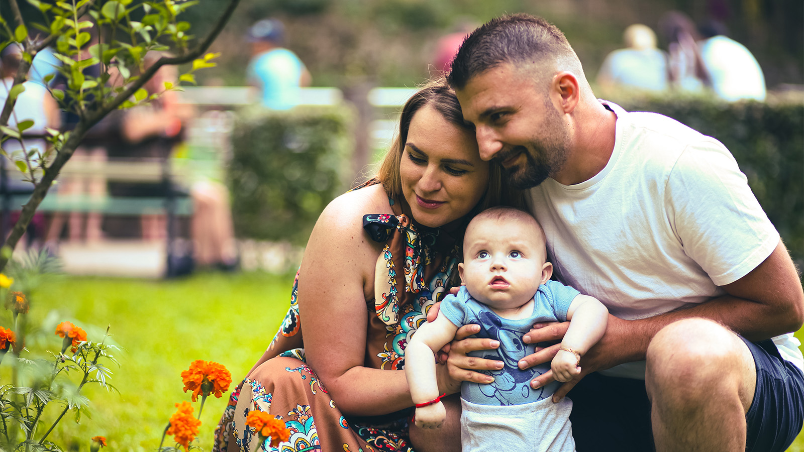 Parents with their baby